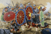 Batalla de Adrianópolis 378, ultimos defensores. Autor Howard Herrard