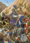 Batalla de Mons Lactarius 553. Muerte del rey ostrogodo Teias
