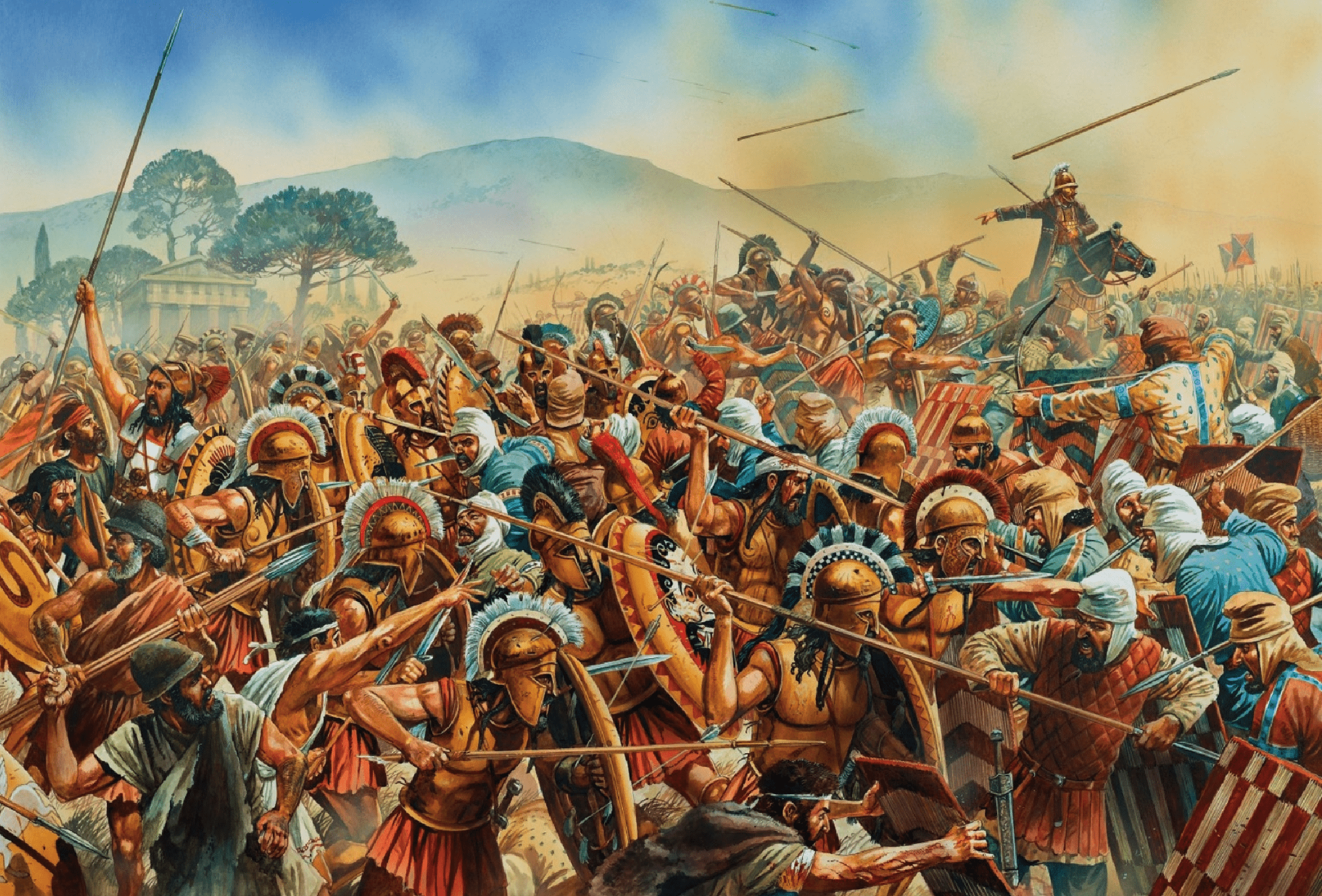 В какой битве персидское войско было окончательно. Армия греков марафонская битва. Марафонская битва в древней Греции. Греко-персидские войны марафонская битва. Греко персидские войны марафонское сражение.