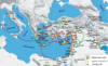 Mapa invasiones de los Pueblos del Mar 1250-1150