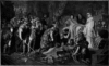 Alejandro Magno moribundo. Tropas macedonias desfilando delante del Alejandro en junio de 323 AC. Autor Karl von Piloty. 