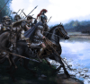 Batalla de Gránico 334 AC (1). Alejandro y los compañeros en la orilla del río Gránico. Autor Pablo Outeral