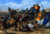  Batalla de Hidaspes 326 AC, Alejandro dirigiendo la batalla . Autor Brian Palmer