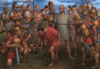 Batalla de los Horcas Caudinas 321 AC (3), los romanos pasando por las horcas. Autor Ángel Gracía Pinto