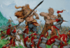 Batalla de los Vosgos o de Ochsendfeld 58 AC, ataque de los berserkers mandados por Sigurd o ''el martillo del Demonio'', eran hombres grandes pero no gigante como en la imagen. Autor Brian Snoddy