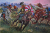Batalla de Adranópolis: regreso de la caballería goda. Autor Giuseppe Rava