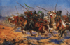 Caballería sasánida del general Sharbaraz conocido como el jabalí salvaje. Autor John Harris Valda