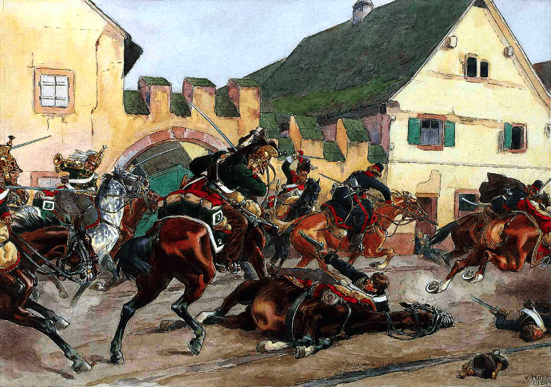 Avance del Ejército de Silesia Arre caballo!