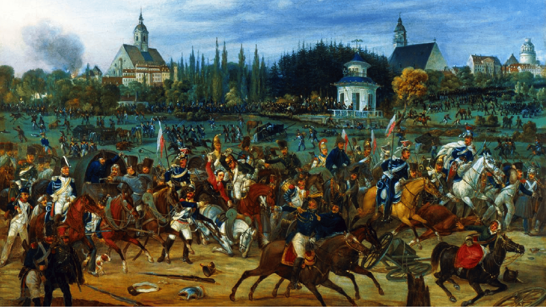 Batalla de Leipzig. Desarrollo el 19 de octubre de 1813 Arre caballo!